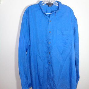 Jonathan Corey Blue Button Front Shirt 2XL EUC